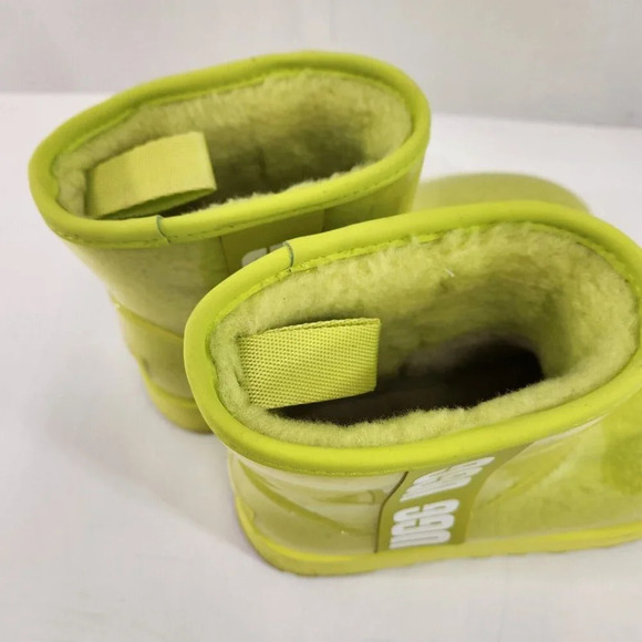 UGG Classic Clear Mini Boots Womens Size 6 Lime Green With Shoe Box - Picture 6 of 10